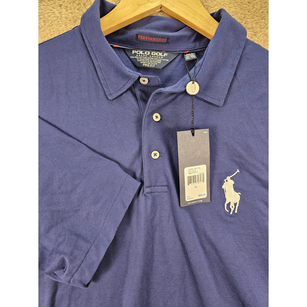 NWT Polo Golf Ralph Lauren Pro Fit Polo Shirt Pima Cotton Blend Royal Blue